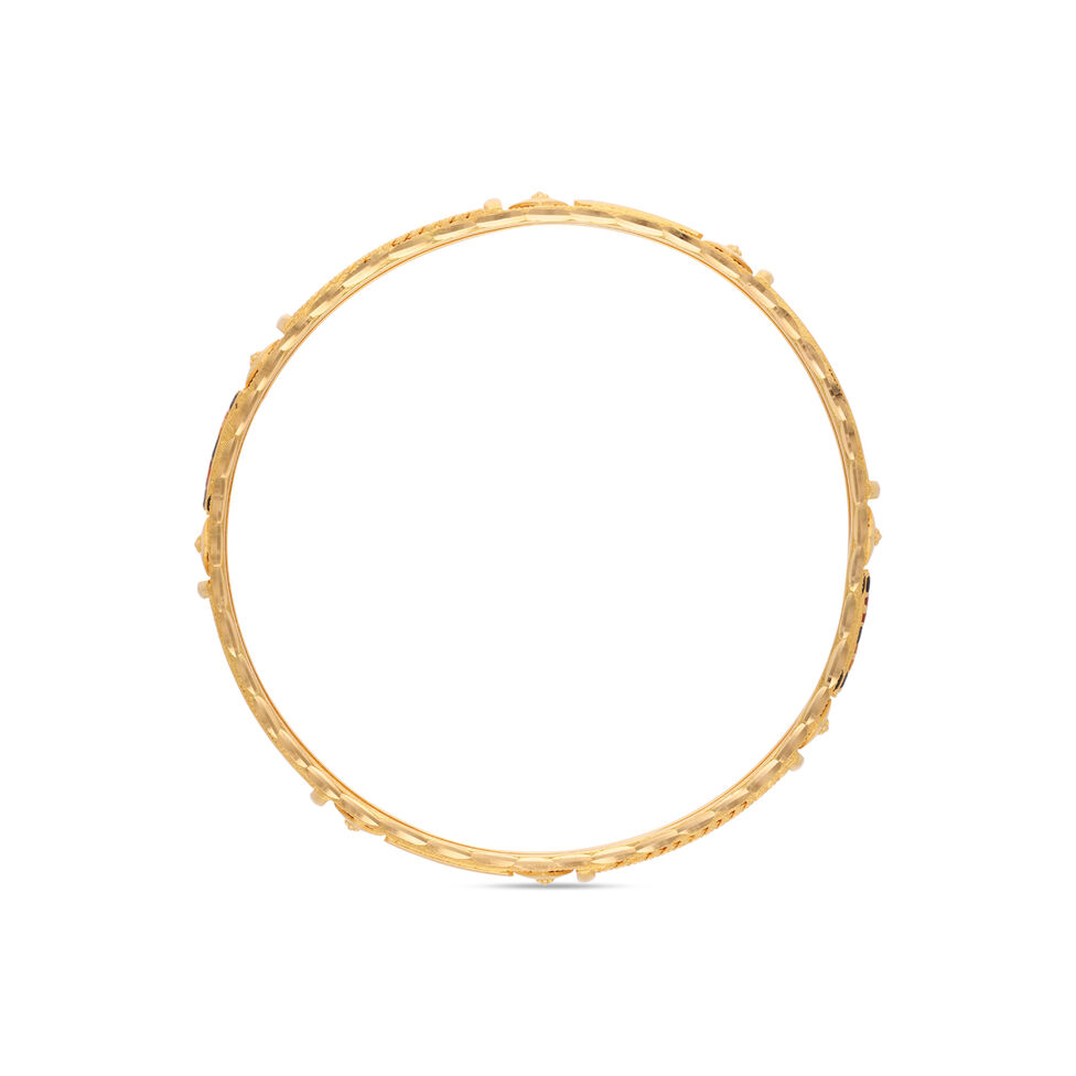 Gold Bangle pair in Sheet work,