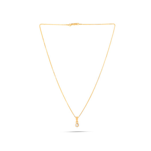 Diamond Chain Pendant in 1 Stone