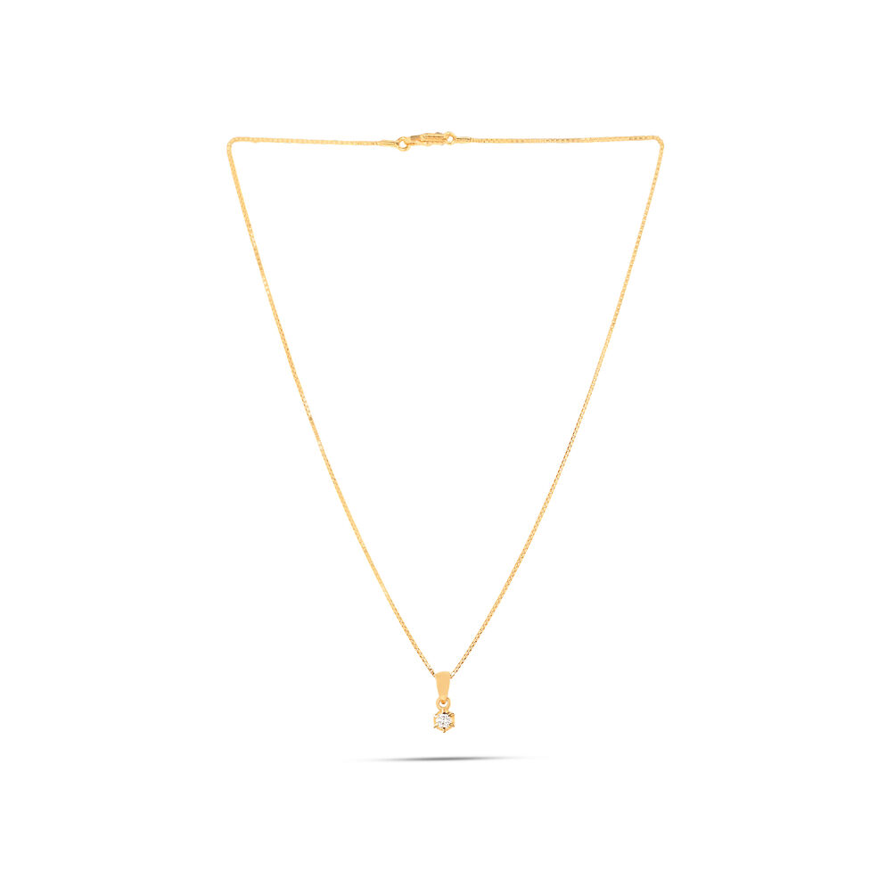 Diamond Chain Pendant in 1 Stone