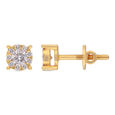 Diamond Earstud In Mystery Setting