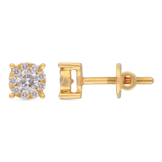 Diamond Earstud In Mystery Setting