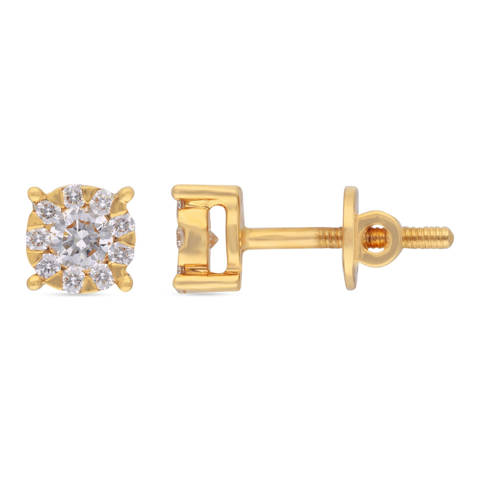 Diamond Earstud In Mystery Setting