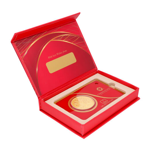 500 mg Gold Foil Coin - Peacock
