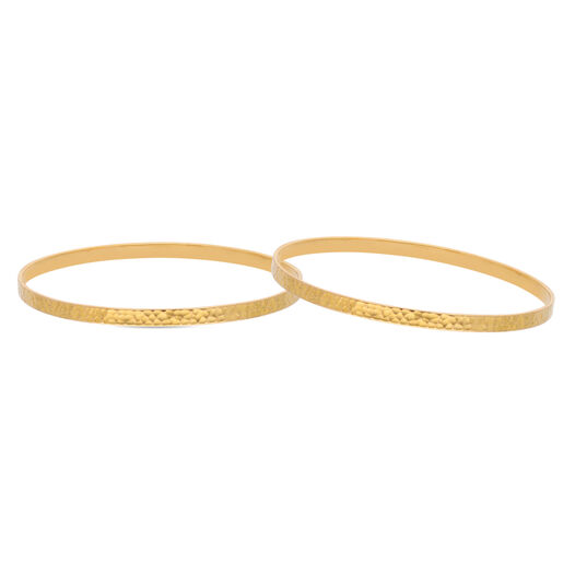 Bangle pair Hammered Handmade Finish