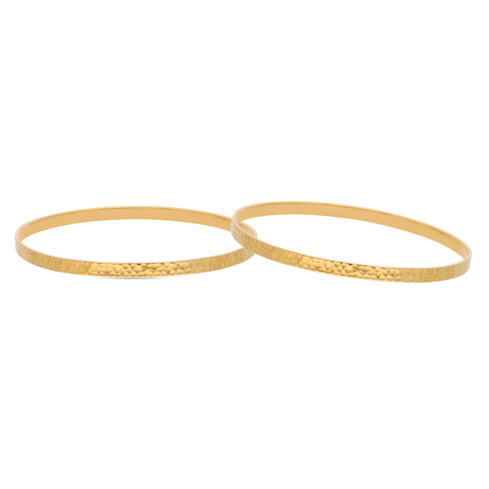 Bangle pair Hammered Handmade Finish