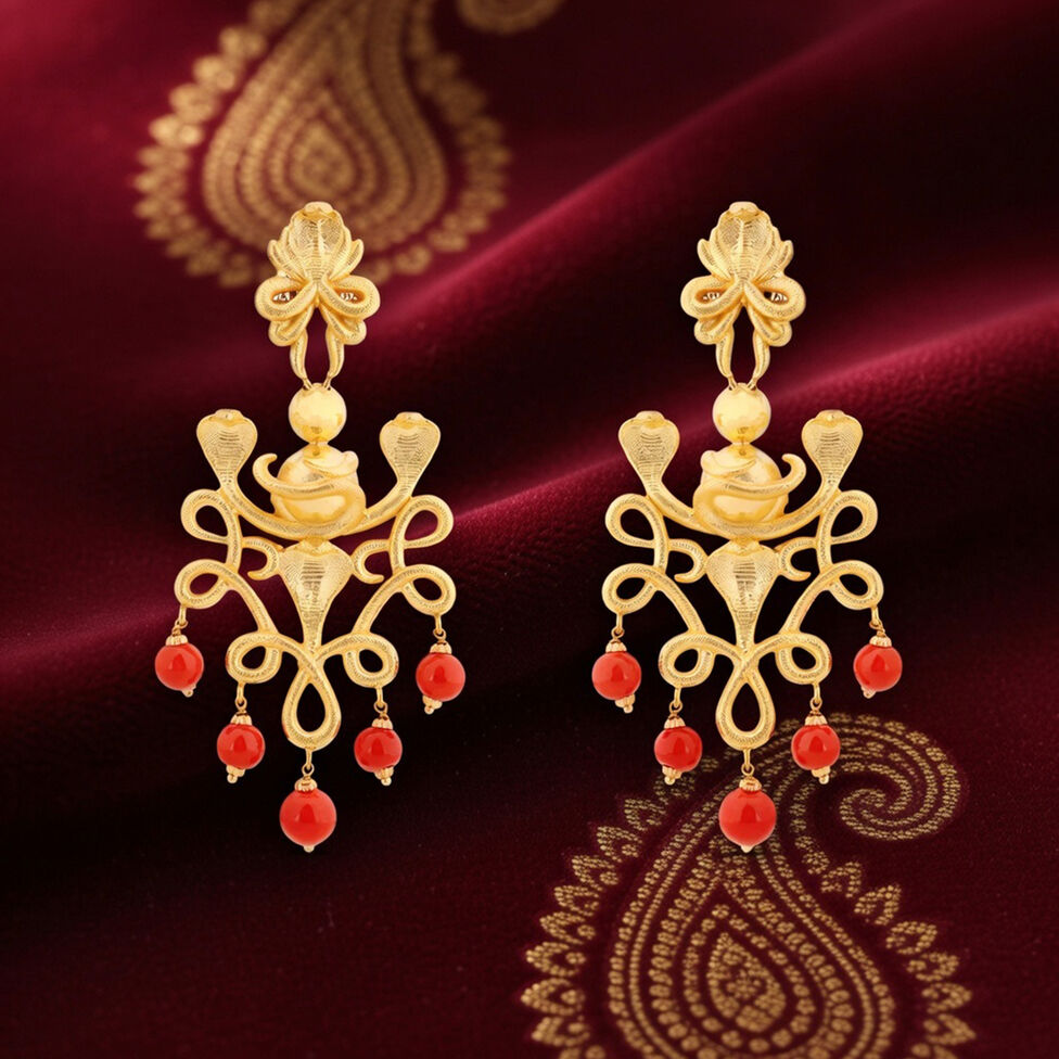 PLAIN GOLD EARDROPS IN CASTING DESIGN