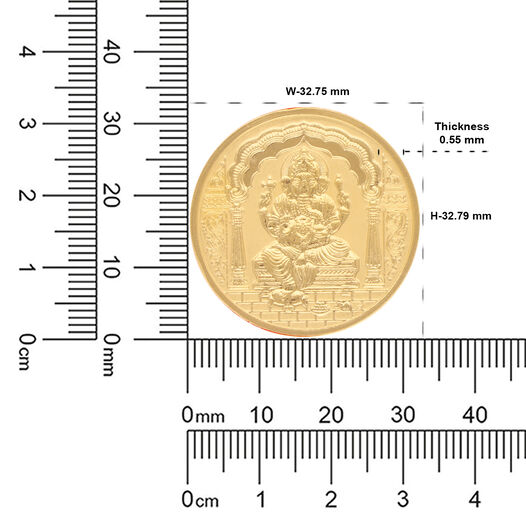 1 gm Gold Foil Coin - Ganesha