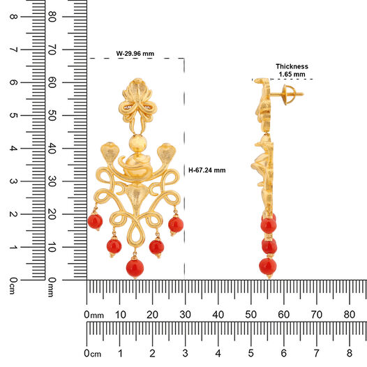 PLAIN GOLD EARDROPS IN CASTING DESIGN