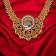 GEMSET NECKLACE/SHORT LIGHT KUNDAN WORK