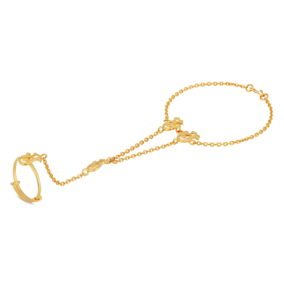 PLAIN GOLD HAND SET/HATHPHOOL DESIGN