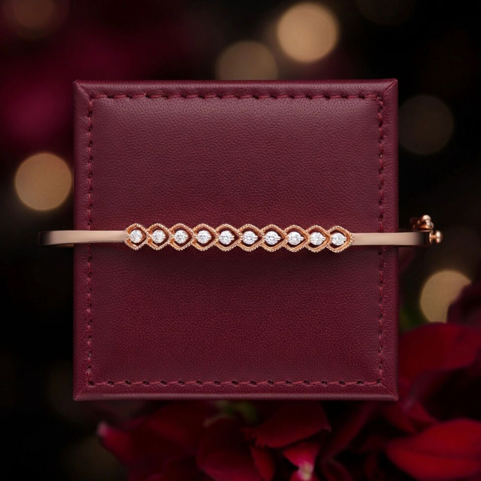 Diamond Bracelet In Stiff Patern