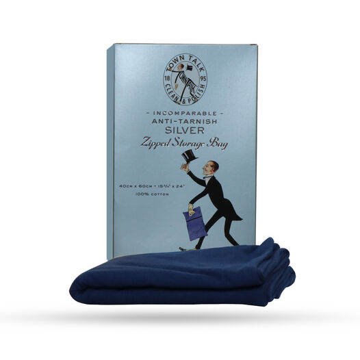 TOWNTALK SILVER ZIPPED STORAGE BAG