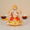 PEARL WHITE KAMAL GANESHA SMALL