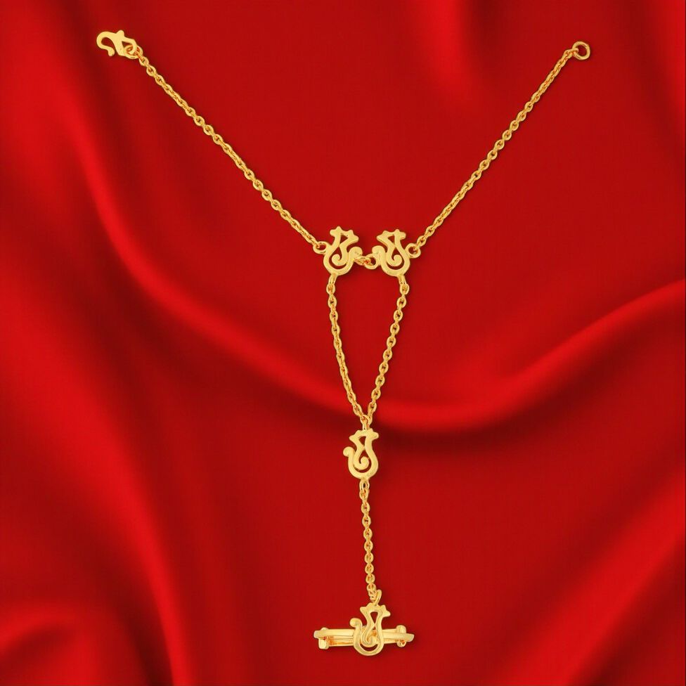PLAIN GOLD HAND SET/HATHPHOOL DESIGN