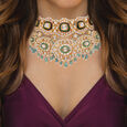 NECKLACE SHORT UNCUTDIAMOND FANCY DESIGN