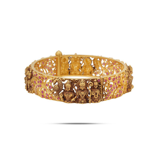 BANGLE PAIR IN REPOUSSE WORK+HEAD