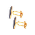 MN in Plain Silver Cufflinks