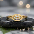 GEMSET GOLD LADIES RING IN CASTING