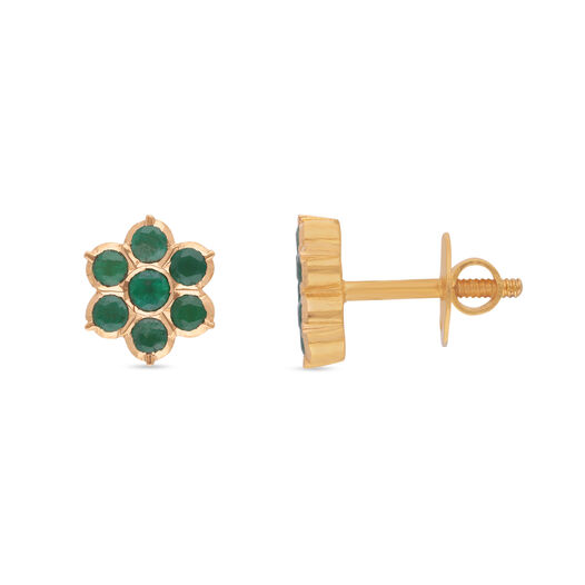 Big5Gem Earstud'Kammal'/7Stone-Close set