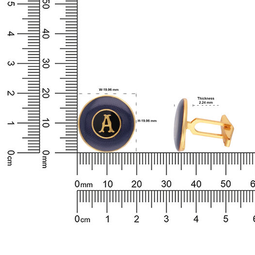 MN in Plain Silver Cufflinks