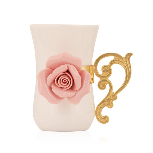 GI1114-CERAMIC GLASSES WITH GOLD S/4