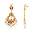 GEMSET EARDROPS IN KUNDALAVELAI DESIGN