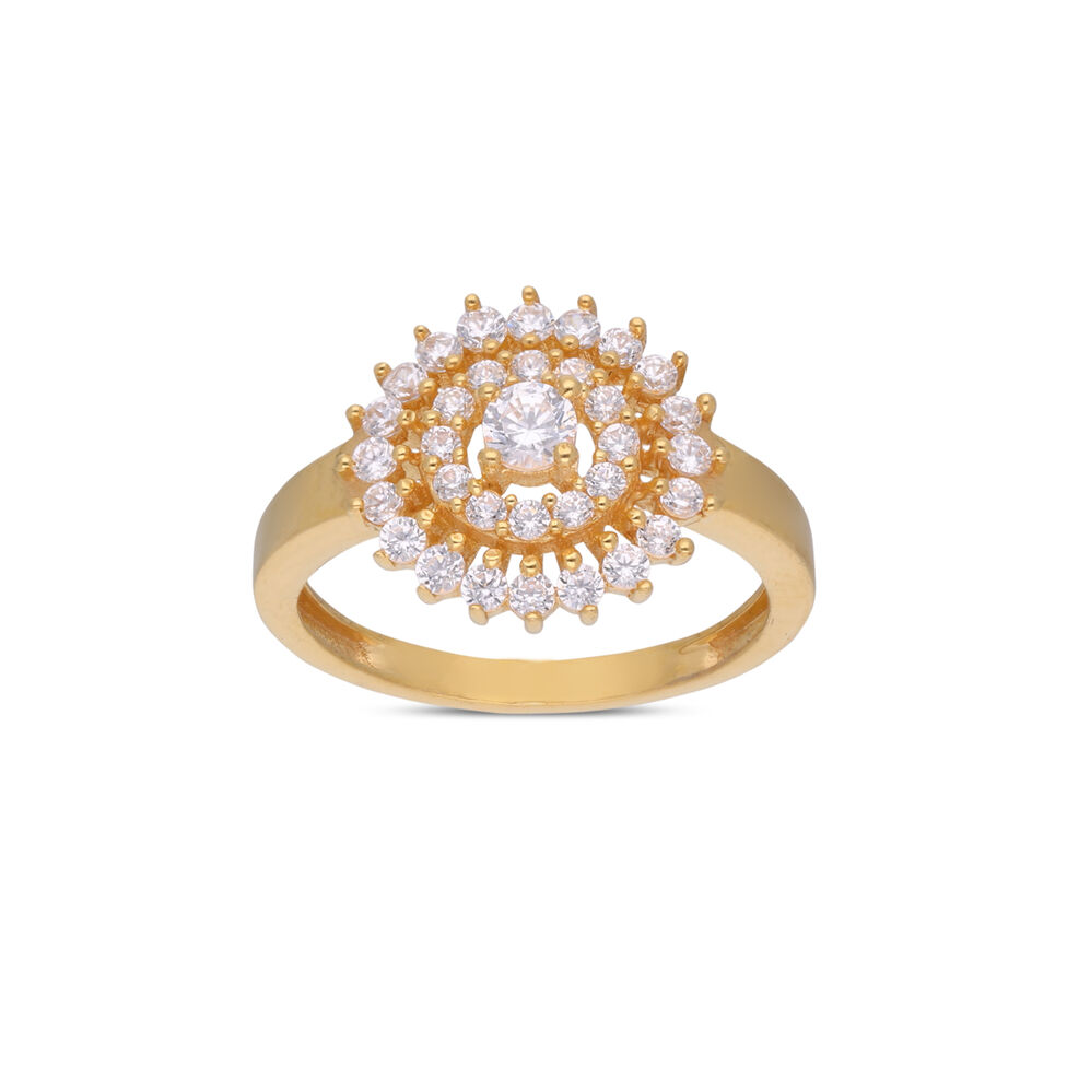 GEMSET GOLD LADIES RING IN CASTING