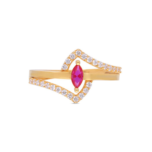 GEMSET GOLD LADIES RING IN CASTING
