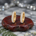 Diamond Earstud Set With Fancy Design