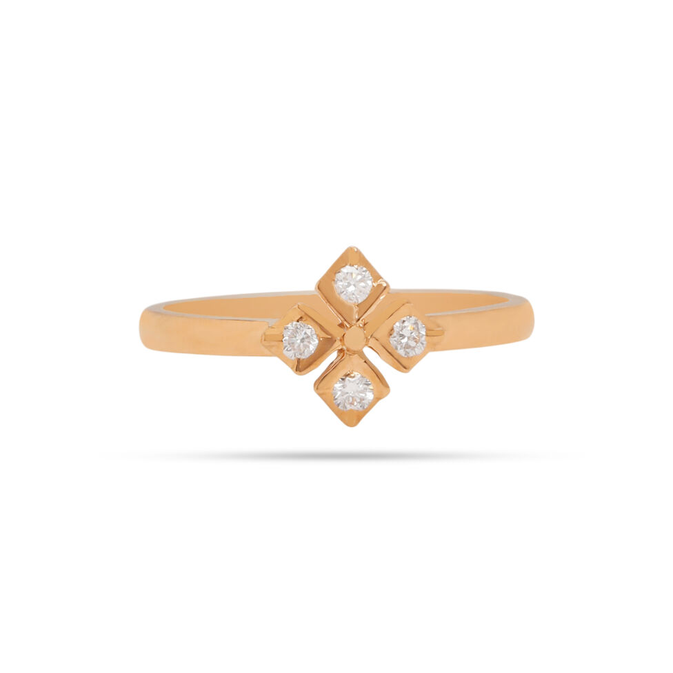 Diamond Ring in Fancy Design for Ladies