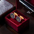 MN in Plain Silver Cufflinks