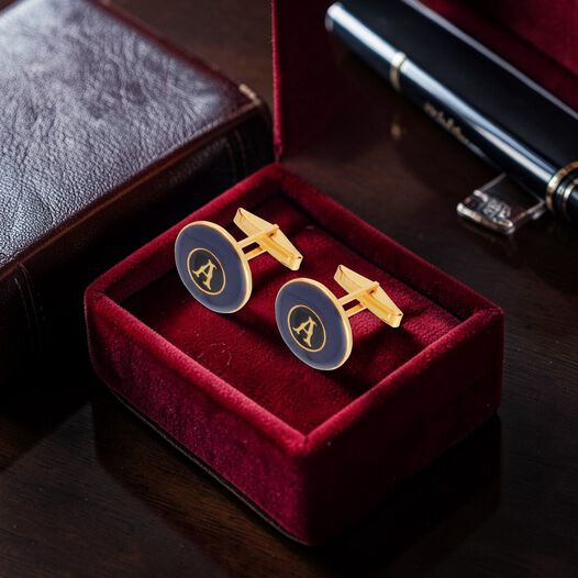 MN in Plain Silver Cufflinks