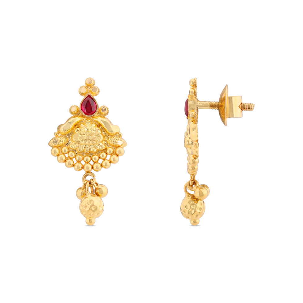 PLAIN GOLD EARDROP FILIGRE/DIE WITHMATIL
