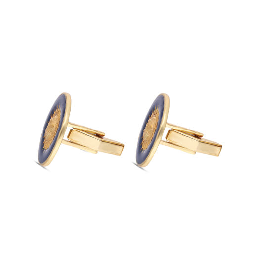 MN in Plain Silver Cufflinks