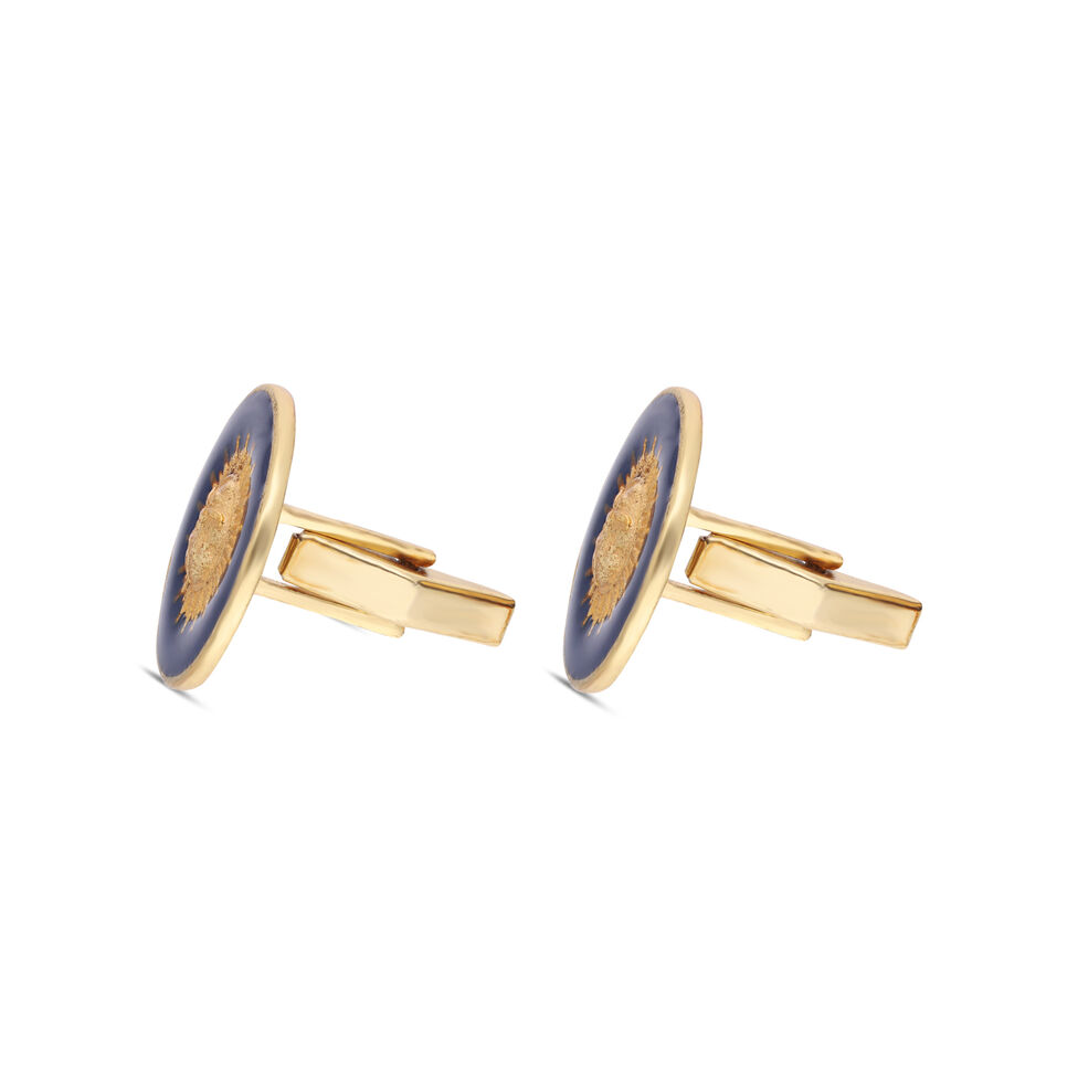 MN in Plain Silver Cufflinks