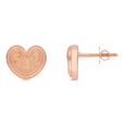 Plain Gold Ear Stud in casting Deisgn