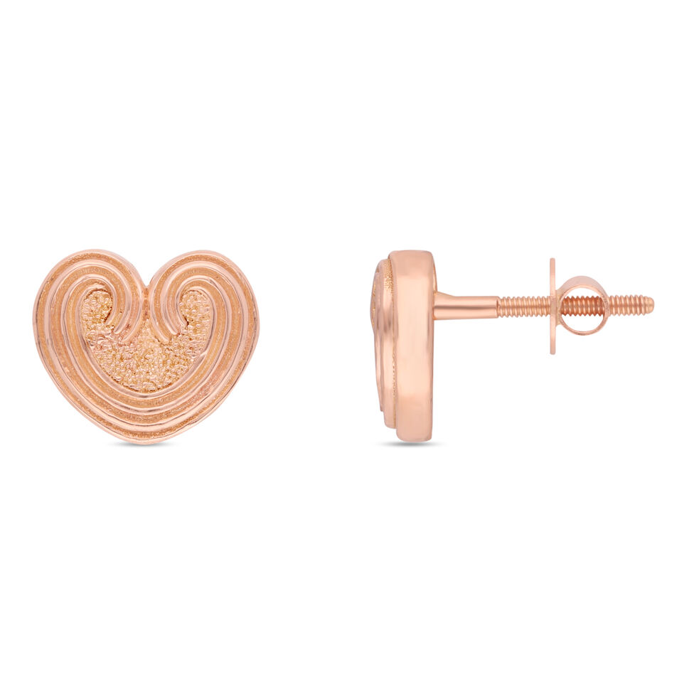 Plain Gold Ear Stud in casting Deisgn