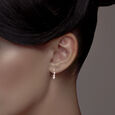 Diamond Earstud Set With 'J" Pattern