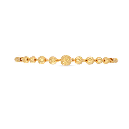 Plain Gold bead/die work Flexi Bracelets
