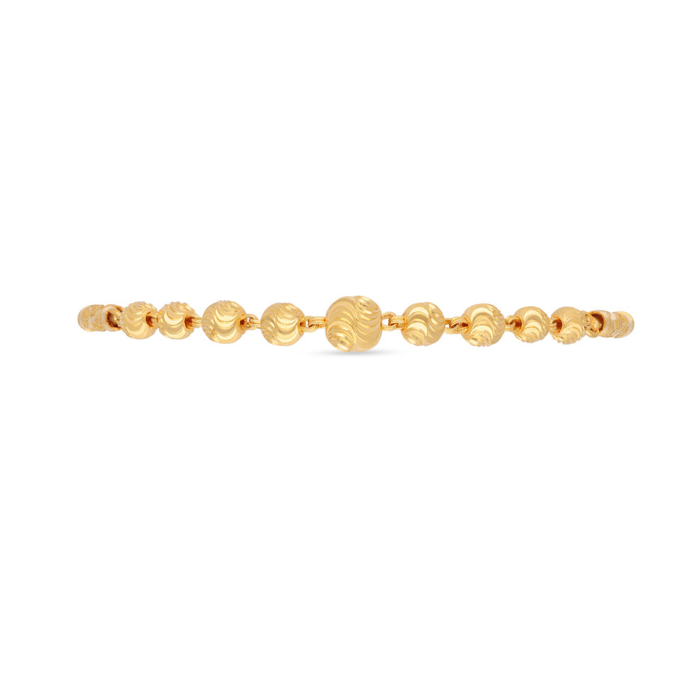 Plain Gold bead/die work Flexi Bracelets