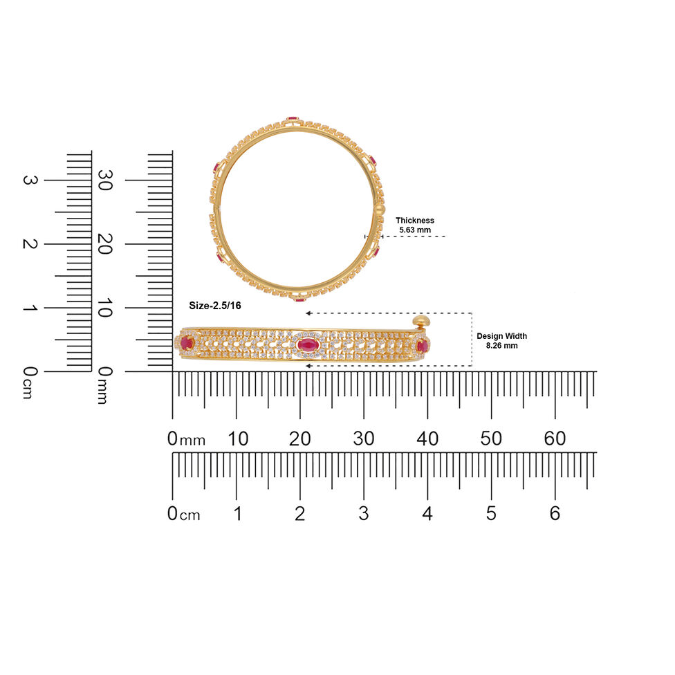 GEMSET BANGLE PAIR IN CASTING DESIGN