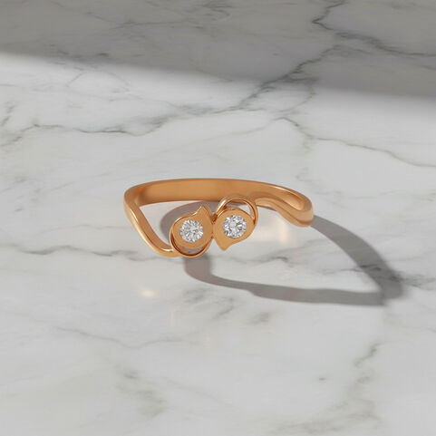 Diamond Ring in Fancy Design for Ladies