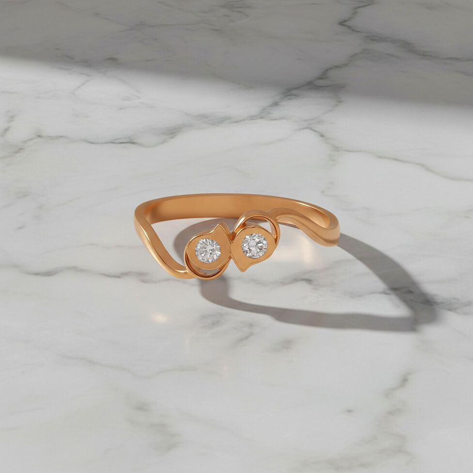 Diamond Ring in Fancy Design for Ladies