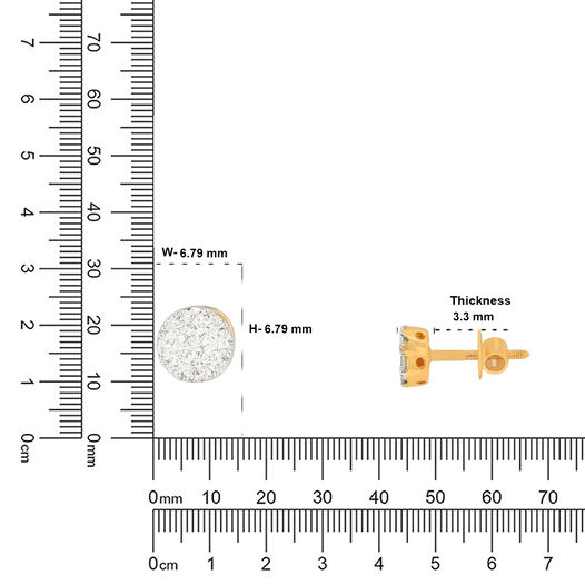 Diamond Earstud In Pressure Setting