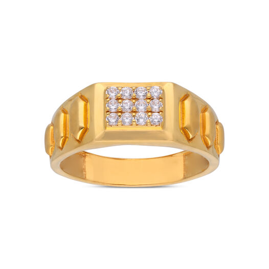 GEMSET GOLD GENTS RING IN CASTING