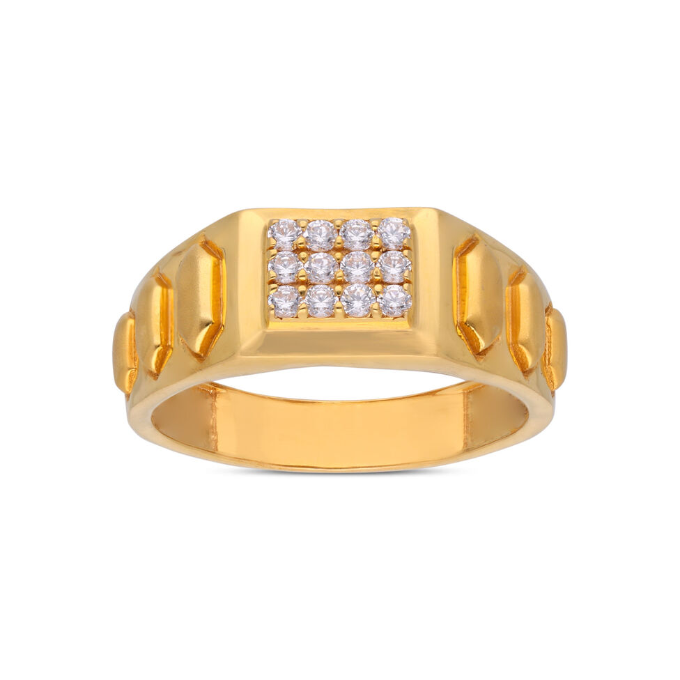 GEMSET GOLD GENTS RING IN CASTING