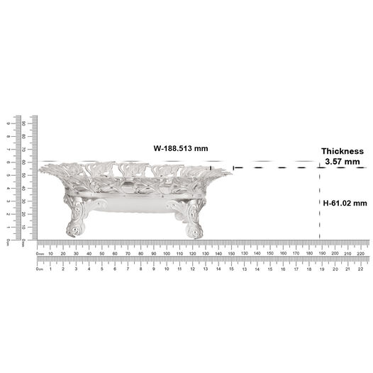 CUTWORK LEAF BORDER RECTANGLE TRAYTR105M
