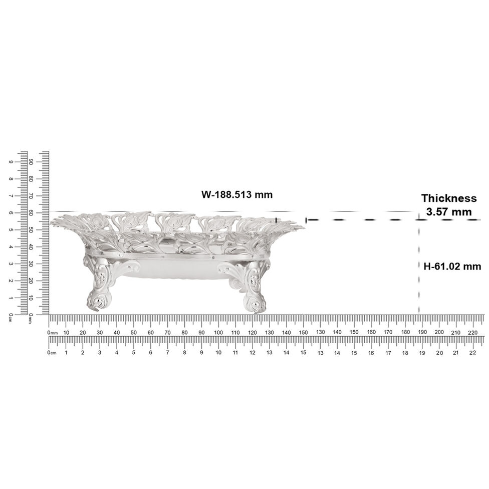 CUTWORK LEAF BORDER RECTANGLE TRAYTR105M