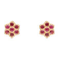 Gemset Ear stud'Kammal'/7stone-Close set