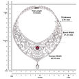 NK set with Dia and gems choker pattern